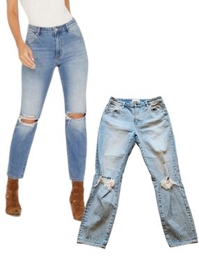 Rolla's × Free People Miller Mid-High Rise Slim Faded Vintage Stretch Jeans 28